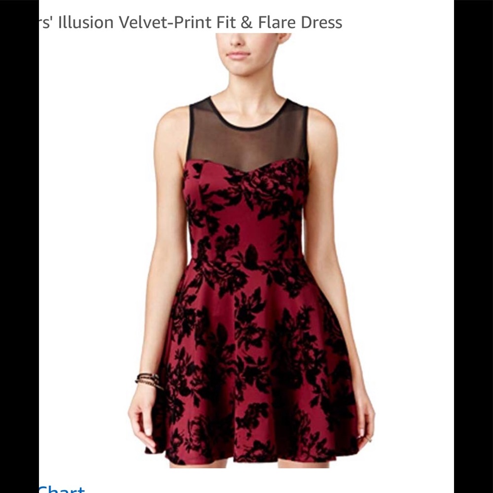 TRIXXI • Velvet illusion dress/ size (S) NEW!